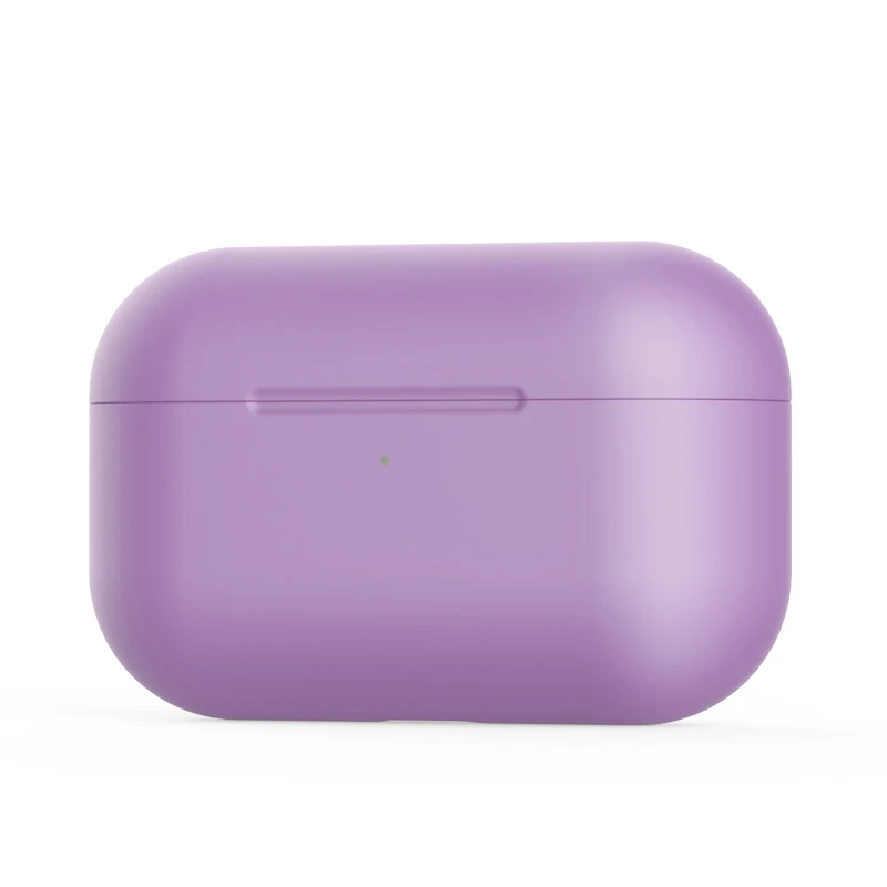 purple Силиконовый чехол для airpods pro, чехол, Беспроводная связь bluetooth для apple airpodspro, чехол, чехол для наушников, чехол для air pods pro 3, fundas - Цвет: purple