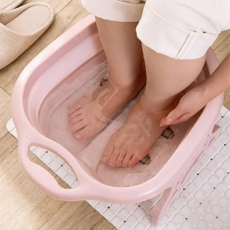 Складывающаяся подставка для ног простая пенящаяся Массажная ковша пластиковая Ванна для ног большая повышающая Ванна Складная бочка уменьшает давление