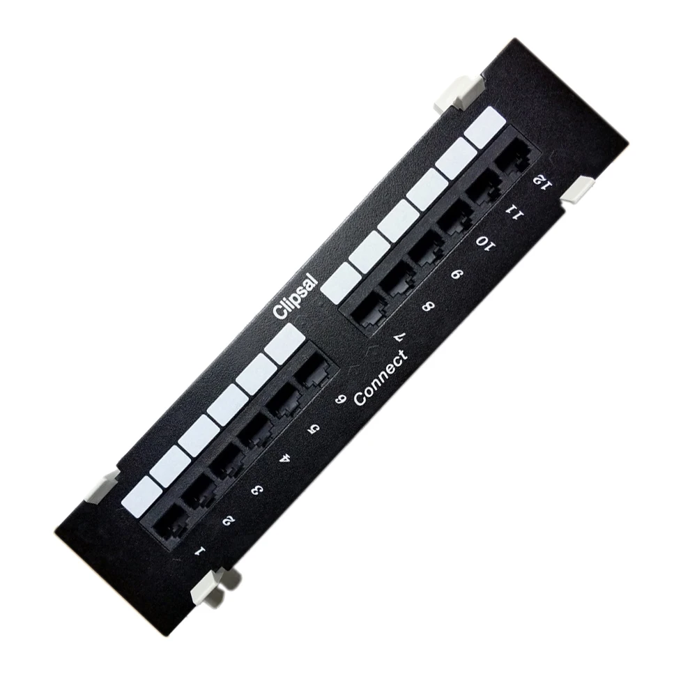 Brand 10in 1U UTP 12 port CAT5e Patch Panel Wall Rack mount Network Distribution Frame RJ45 1