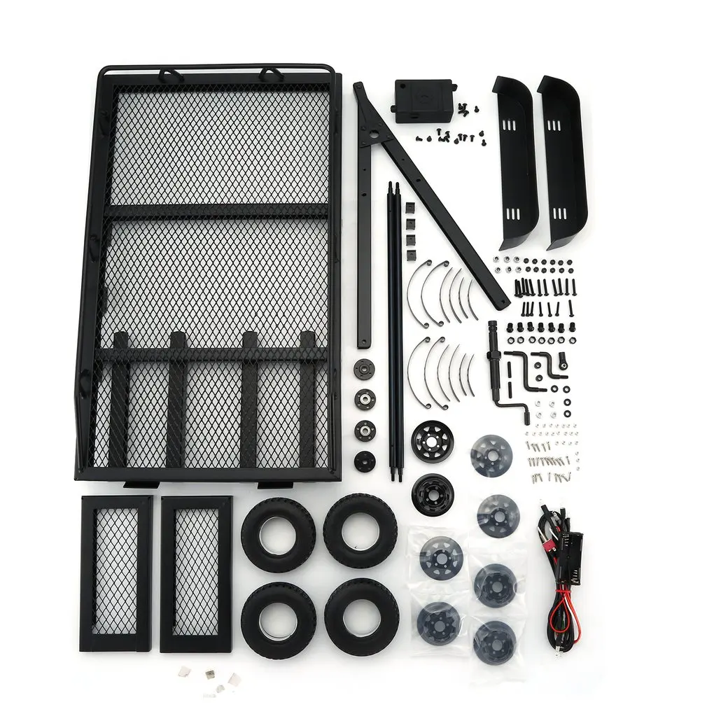 

Heavy Duty All Metal Trailer for 1/10 Rc Rock Crawler Truck RC4WD Traxxas Trx4 Axial Scx10 90046 90047 Cc01 D90 D110