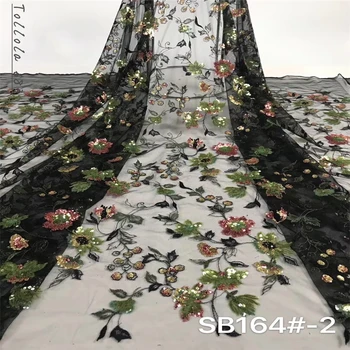 

Nigerian French Lace Fabrics 2019 Sequins African Tulle Lace Fabric High Quality African Lace Wedding Fabric for Dress