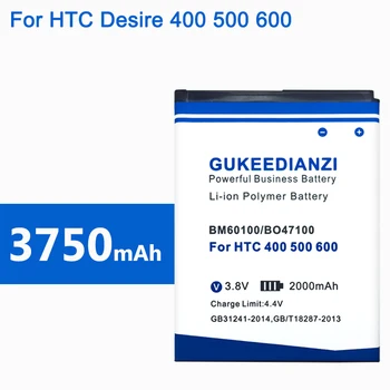 

GUKEEDIANZI BM60100 3750mAh Battery For HTC Desire 400 500 600 Dual SIM 609d 5088 C525c/e T528 606W One SC/One ST/One SU/one sv