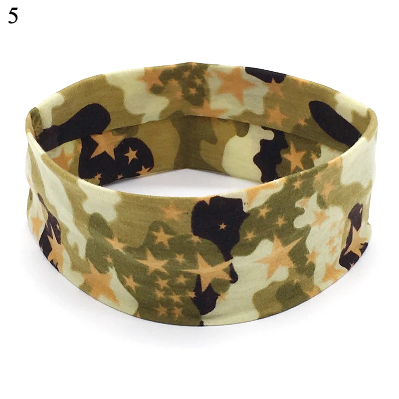 hairclips Camouflage Sport Sweat Headband Absorbent Cycling Yoga Men Sweatband Unisex Cotton Hair Bands Head Sweat Bands Sports Safety New ladies head wraps