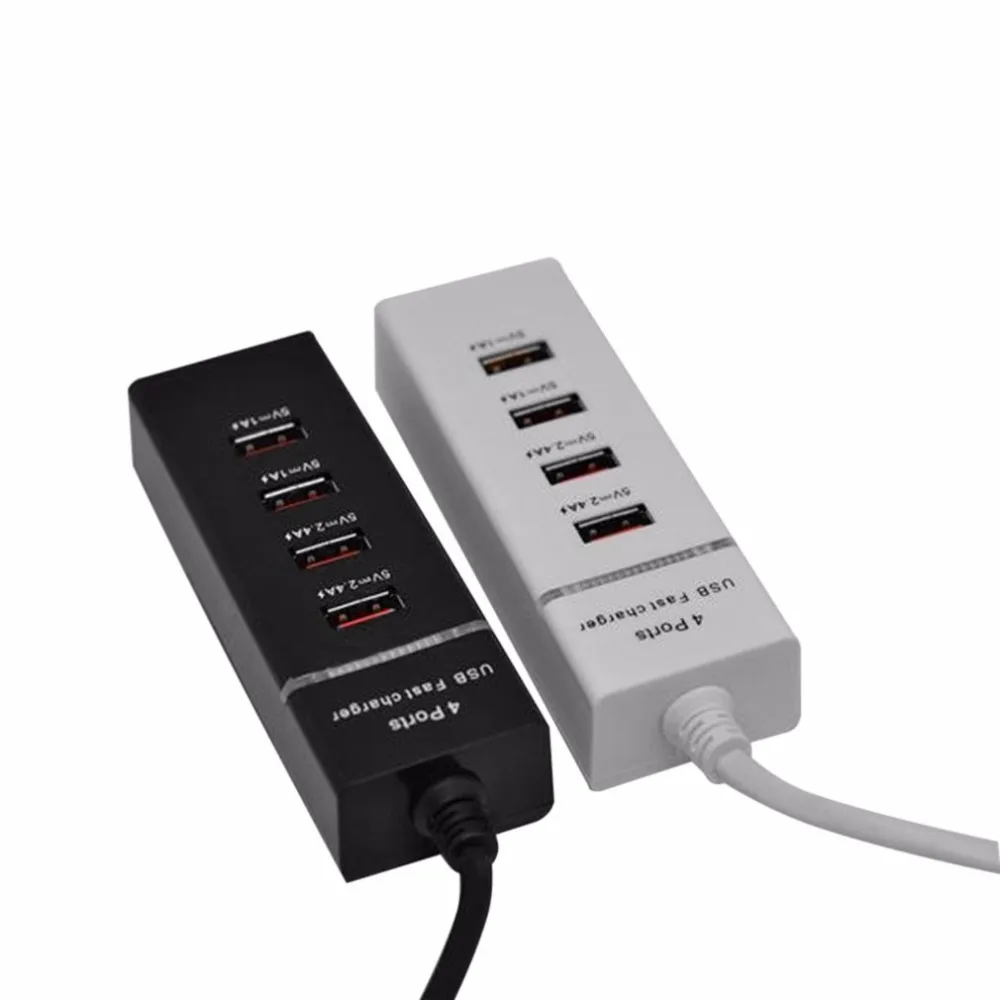 ICOCO новое горячее портативное цифровое зарядное устройство 4USB красочные огни Быстрая зарядка зарядное устройство