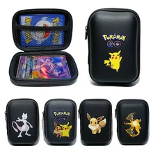 

Pokemon Card Book 50 Capacity Cards Holder Album Hard Case Card Holder Gx MEGA Pikachu Charizard Fighting Game Card Storage Box