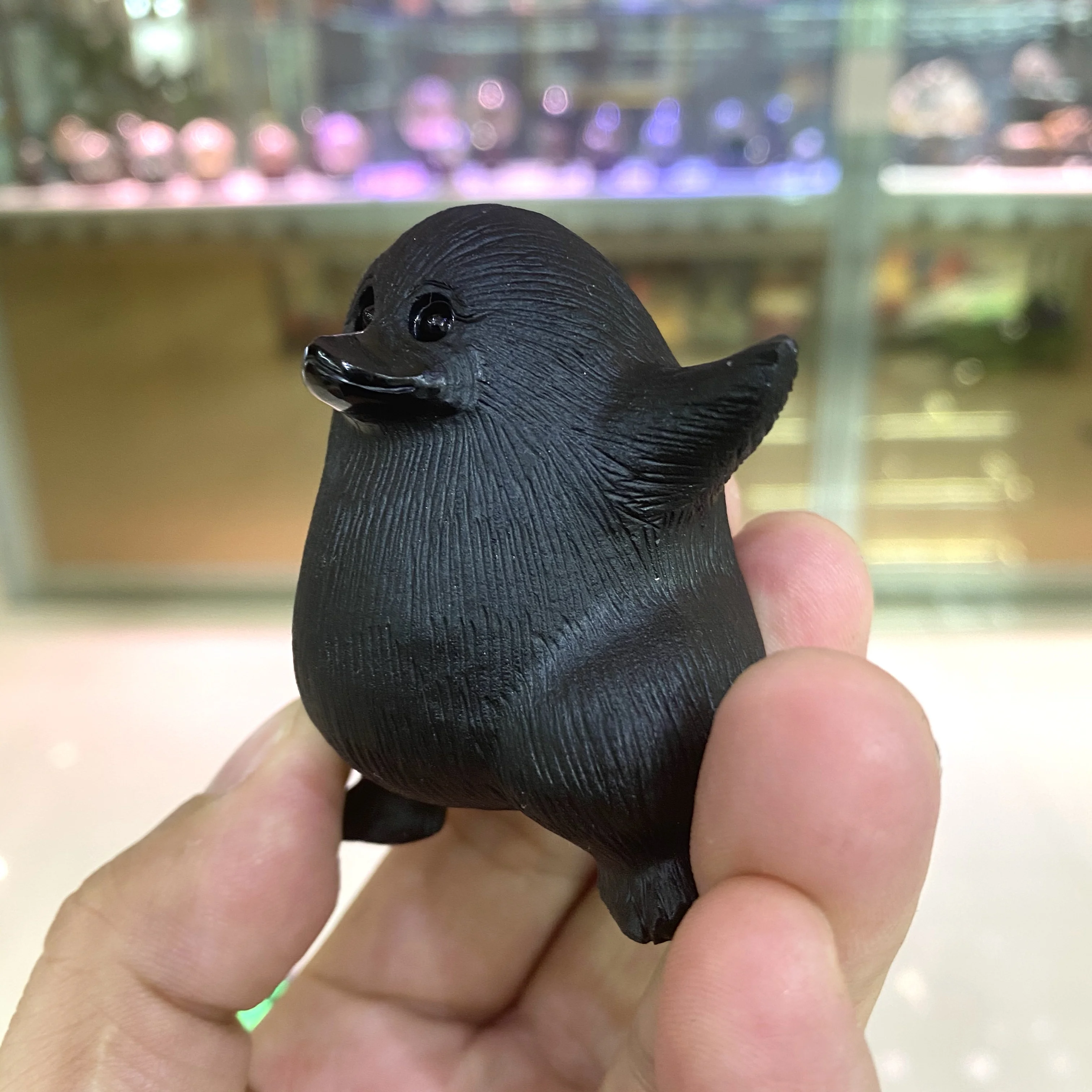 Natural Obsidian Quartz Penguin Hand Carved Crystal Polished Healing StonesGemstones For Home Decorations Random Delivery | Дом и сад