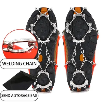 

Hot Stainless Steel 13-tooth Sports Mountaining Anti-slip Crampons Shoes Cover