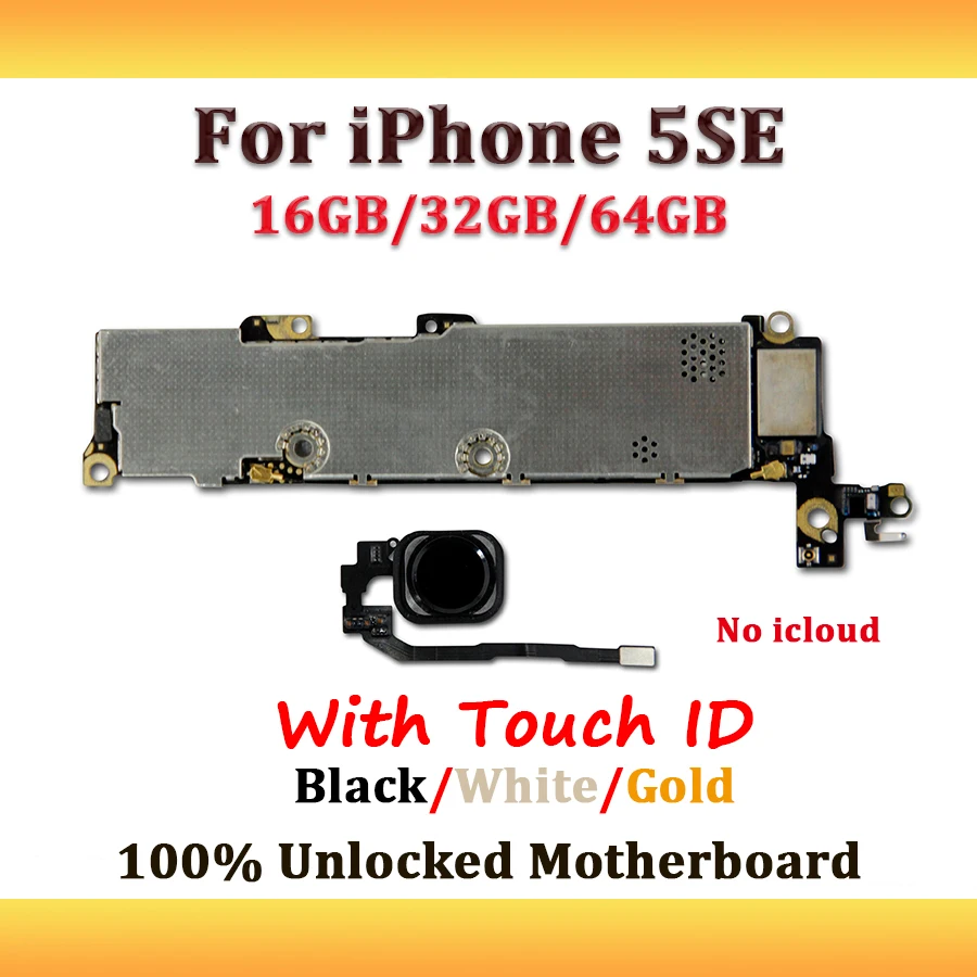 Материнская плата Clean icloud для iphone se полностью работающая материнская iPhone 5SE 16 Гб/32