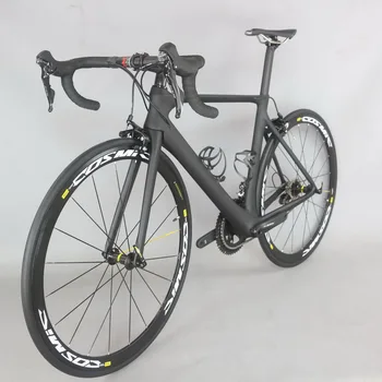 Bicicleta completa de carretera de fibra de carbono, 700C, shiman R7000