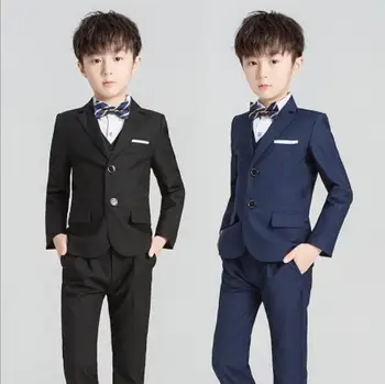 

2019 Formal Boys Blazer Suits For Wedding Flower clothes Sets Boys tuxedo Children Clothing party Boy Dress School Costume 2-12Y