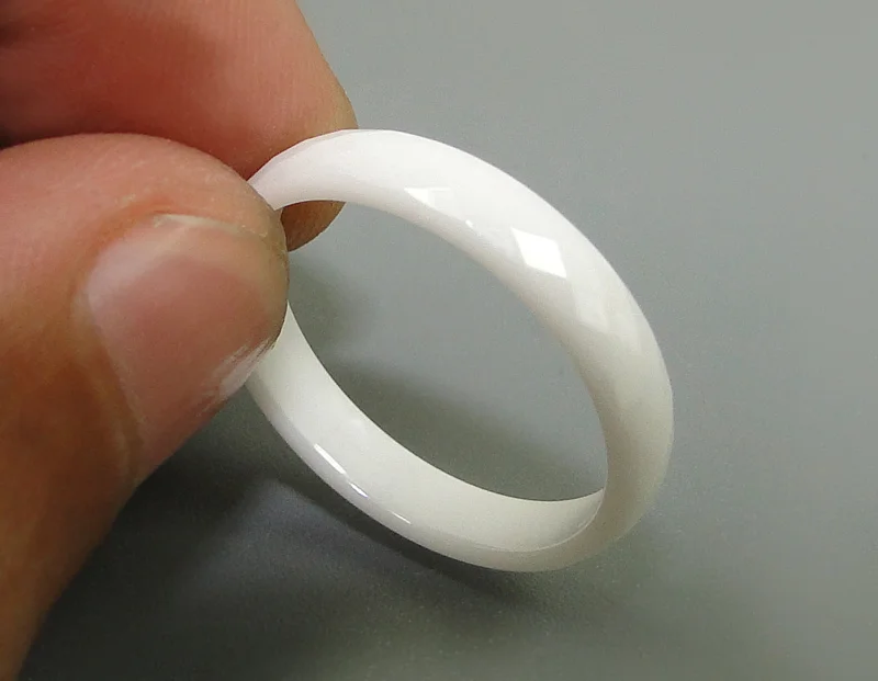 DICAYLUN женское керамическое кольцо ювелирное изделие черный белый розовый синий 4 6 мм керамические кольца для женщин Размер 6 7 8 9 ювелирные изделия с ромбовидным узором