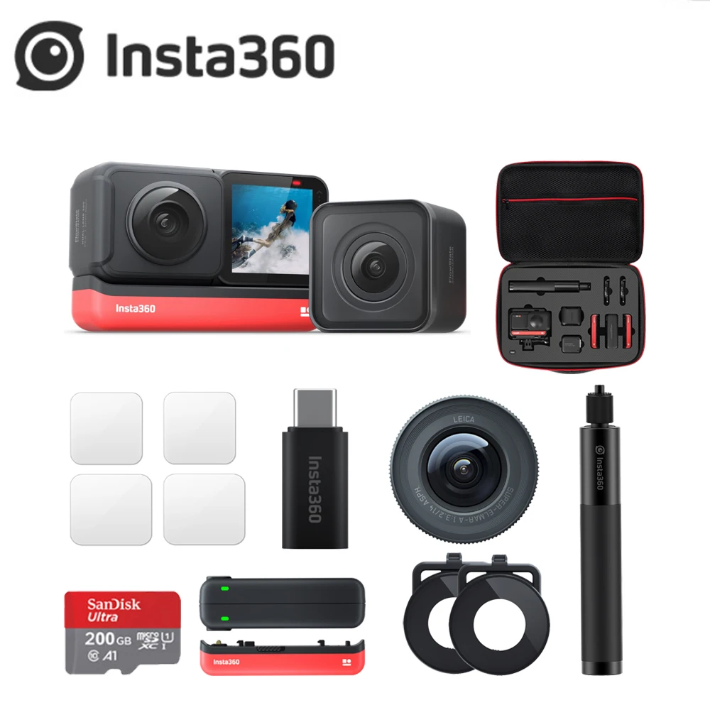 Insta360 ONE R новая спортивная Экшн-камера 5 7 K 360 4K широкоугольная Водонепроницаемая