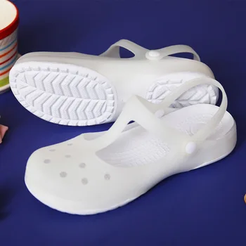 

Pregnant Super soft sandals hollow nest Clogs summer flats anti-slip nurse shoes sandals mother work nursing shoes