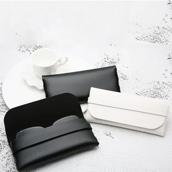 

NEW Portable Sunglasses Reading Glasses Case Fashion Black White Handmade PVC Leather Sunglasses Bag for Women/Men Glasses Box
