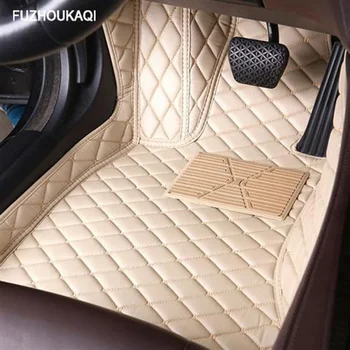 

Leather car floor mats for ford fusion fiesta mk7 s-max ranger explorer 5 Mondeo kuga Edge accessories waterproof carpet