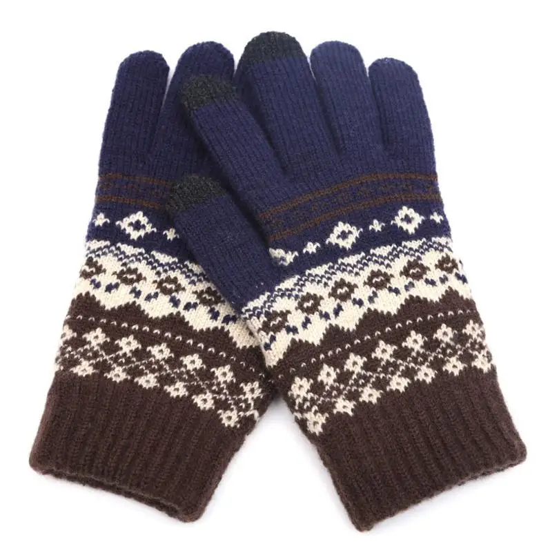Men Women's Cashmere Knitted Winter Gloves Cashmere Knitted Women Autumn Winter Warm Thick Gloves Screen Skiing Gloves cotton gloves for men