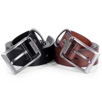 

New Mens Leather Single Prong Business Casual Metal Buckle Retro Design Leather Belt Original Handmade Jeans Waistband #YL5