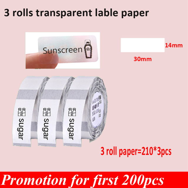 Adhesive Thermal Label for D11 Printer Printing Label Waterproof Anti-Oil Label Scratch-Resistant Label Sticker Paper