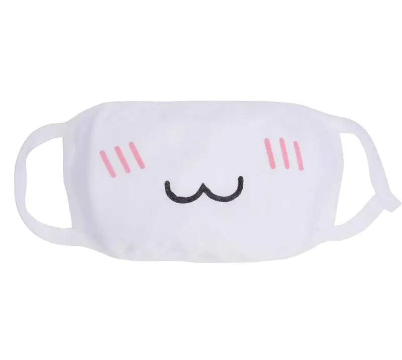 1 шт. Kwaii Милая противопылевая маска Kpop хлопковая маска для губ Emotiction Masque Kpop Маски Аниме мультфильм рот Муфельная маска для лица