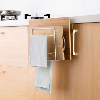 

Kitchen Storage Shelf Rack Cutting Board Holder Dish Cloth Rag Holder Cupboard Hanging Shelves Iron Kitchen Organizer