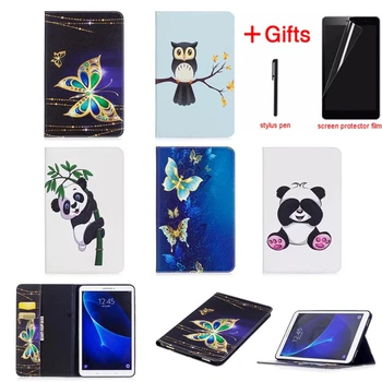 

Owl panda PU Leather cover For fundas Samsung Galaxy Tab A A6 T580N T585C 2016 Stand Case for 10.1 T580 T585