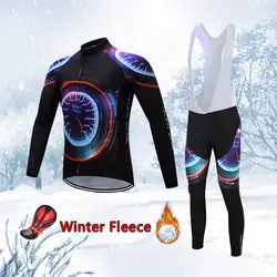 2019 Зима Велоспорт Джерси мужская теплая флисовая одежда для дорожного велосипеда мужской спортивный костюм велоодежда MTB трикостюм платье