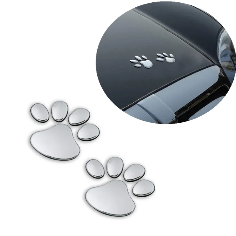 2pcs Car Sticker Cool Design Paw 3D Animal Dog Cat Bear Foot Prints Footprint for Jaguar XF XFL XE XJ XJL F-Pace F pace fpace | Автомобили