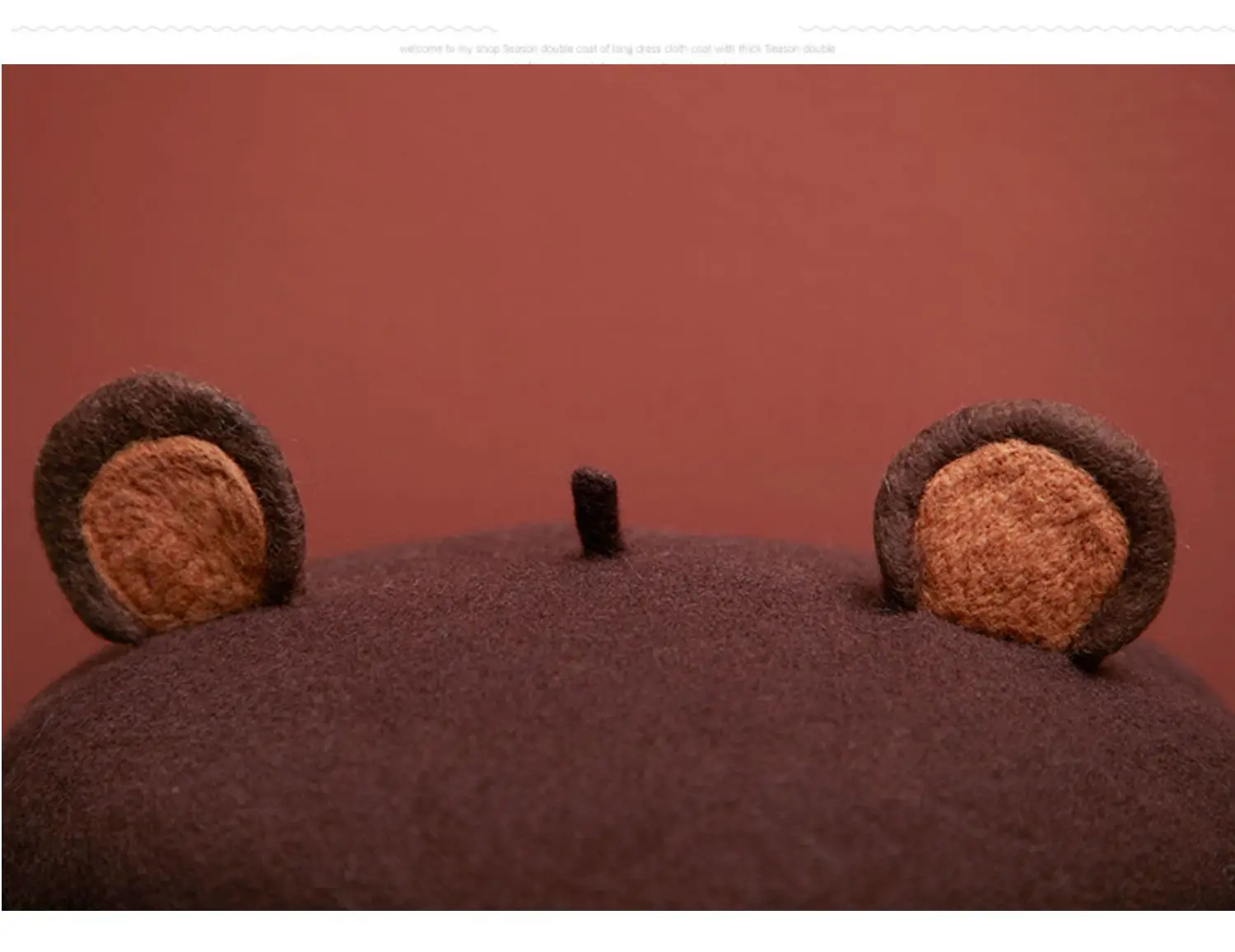 Teddy Bear ear Duobei Lei wool felt hat handmade small brown bear hat female autumn and winter Korean Japanese