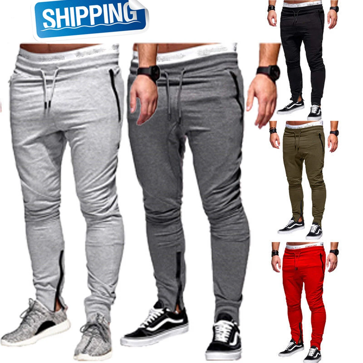 skinny tracksuit bottoms mens