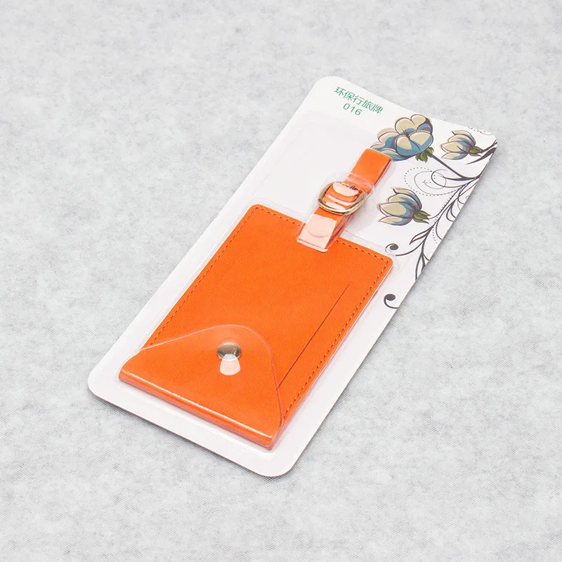 Новые модные Чемодан сумки аксессуары, из искусственной кожи, чемодан, ID э держатель Чемодан этикетка с крючком багажная бирка на чемодан - Цвет: Orange