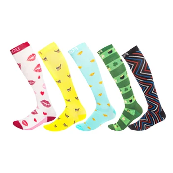 

2020 New Animal Compression Stockings Unisex Nylon Chick Head Funny Socks Varicose Veins Blood Circulation Pressure Outdoor
