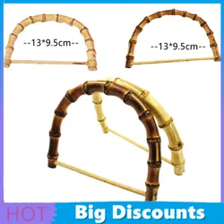 D Shape Wood Bamboo Handcrafted  Handle Bag Accessory HandleHigh-grade Handmade Tote DIY Handle Environmental Bag Accessories
