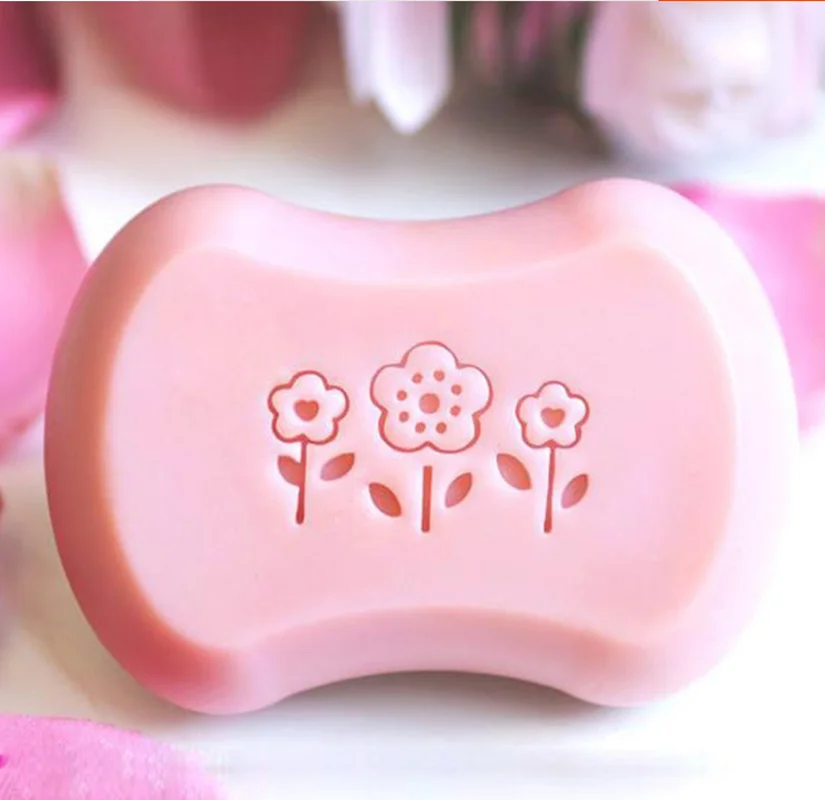 Small Flower Pattern Handmade Soap Stamp, Clear DIY Natural Acrylic, Decorative Soap Making, Custom Printing
