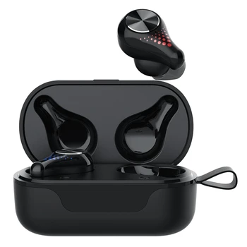 

TWS Wireless Digital Display Bluetooth Fabric Stereo Sports Headset 5.0 Dual Pass Contact Headphone