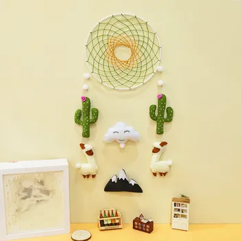 

DIY Handcraft Non-woven Dream catcher Flower Felt Making Kit Handmade Hanging Sewing Material Package Children's room Home Decor