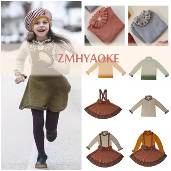 

ZMHYAOKE-kalin 2019 Winter Toddler Girl Clothes Lace Fall Sweater Baby Girl Sweater Girls Tops Sweaters Kids Sweaters