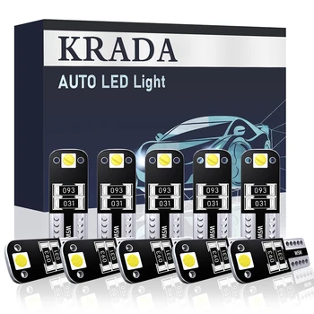

KRADA 10X T10 W5W LED Lights For Tesla Model S Model X Model 3 Sedan/SUV Error Free Car Exterior License Plate Canbus Bulbs