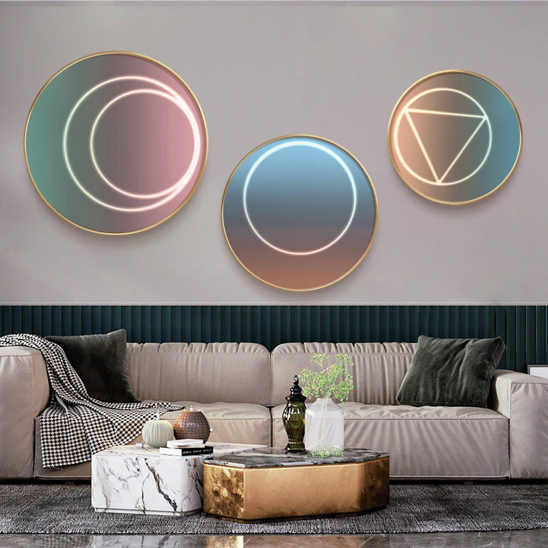 

Abstract Neon Light Picture Wall Poster Modern Style Canvas Print Painting Art Aisle Living Room Bedroom Home Unique Decoration