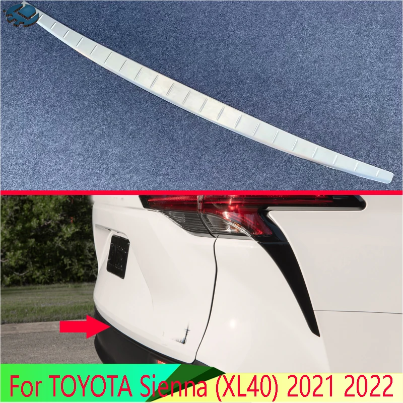 For TOYOTA Sienna (XL40) 2021 2022 Stainless steel rear bumper protection window sill outside trunks decorative plate pedal