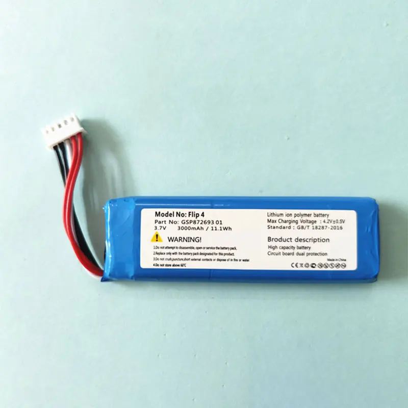 Новая сменная батарея GSP872693 01 3 7 V 3000mah для JBL Flip 4 /Flip Special Edition battery|Батареи MP3/MP4