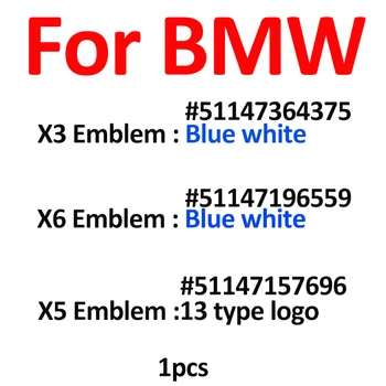 

1Pcs Car Rear Trunk Emblem Auto Tail Boot Badge For X3 51147364375 X5 514715696 X6 51147196559 Blue white/black white /Carbon