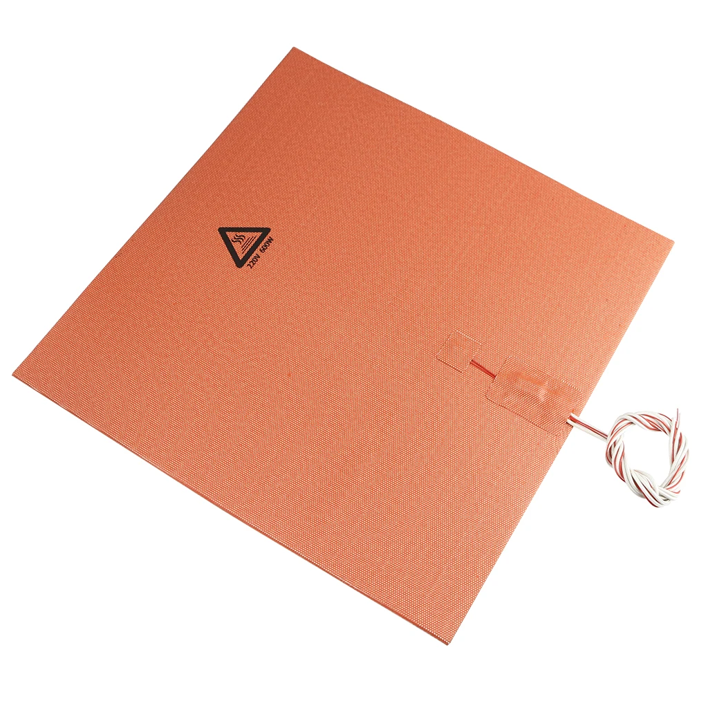 Silicone Heating Mat With Heated Bed Heating Pad 400x400 Mm For 3D Printer 600W