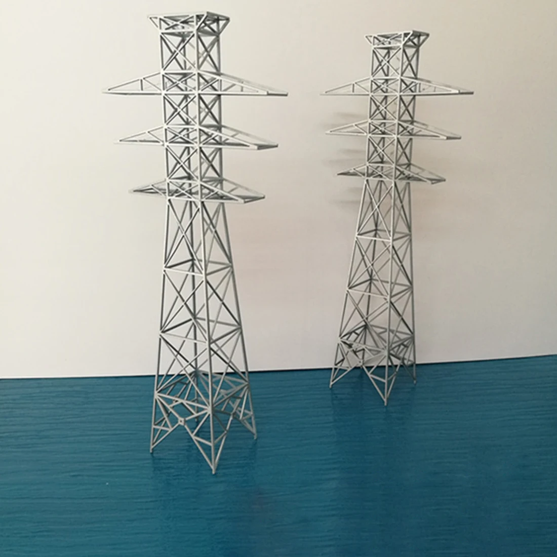 40X6,9X6,9 cm DIY песочный стол Электрическая башня модель передачи башня украшения образовательная игрушка подарок для ребенка-серебристо-серый