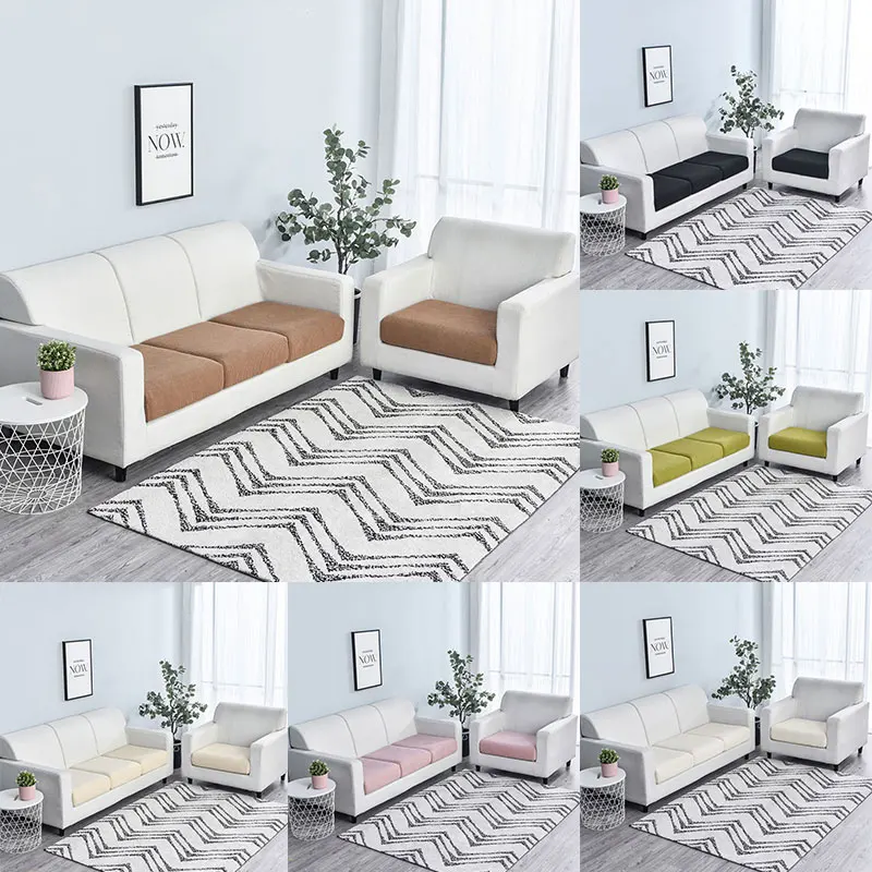

Modern Sofa Seat Cushion Cover Thicken Slipcover Furniture Protector Washable Removable Sofa Cover Solid Home Living Room