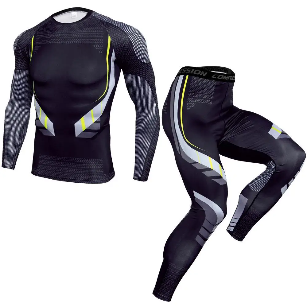 Running-Sets Camo-Sportswear Compression-Sports-Suits Fitness Camouflage Mens New Gym