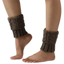 1 пара, женские зимние теплые вязаные гетры, вязанные крючком леггинсы, сутулящиеся носки для обуви, Зимние гетры, calcetines Mujer chausettes# W