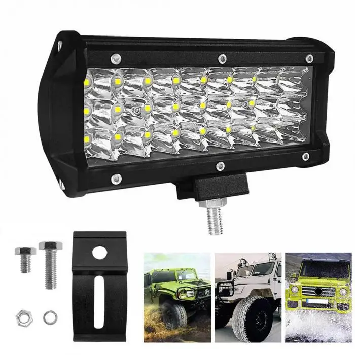 

144W 2PCS 7in Car LED Work Light Bar Driving Lamp for Off Road Boat Tractor Truck SUV Fog Light 12V 24V