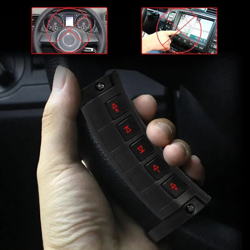 

2Pcs Universal Multi-function Wireless Steering Wheel Controller Luminous DVD Navigation Buttons Controller Car Accessories