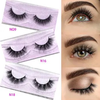 

Mikiwi Luxury Natural 5D Mink Hair False Eyelashes Wispy Cross Fluffy Mink Lashes Extension Tools Makeup Handmade Mink Eyelashes