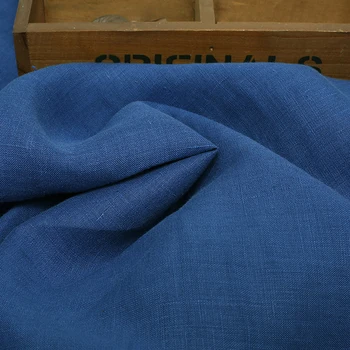

High Grade Clothing Ramie Fabric for designer diy,blue color print embroidery fabric for patchwork